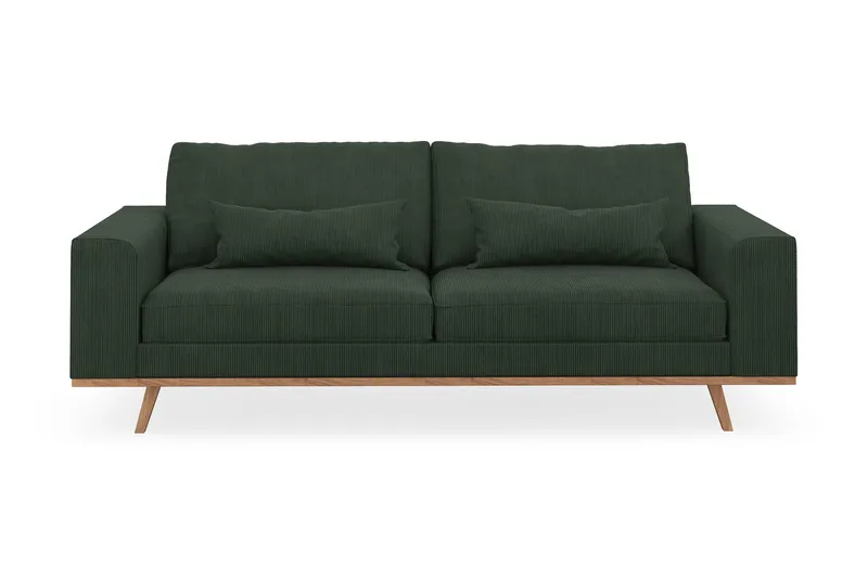 Copenhagen 3-sits Manchestersoffa - Mörkgrön - Möbler - Vardagsrum - Soffor - 3-sits soffor