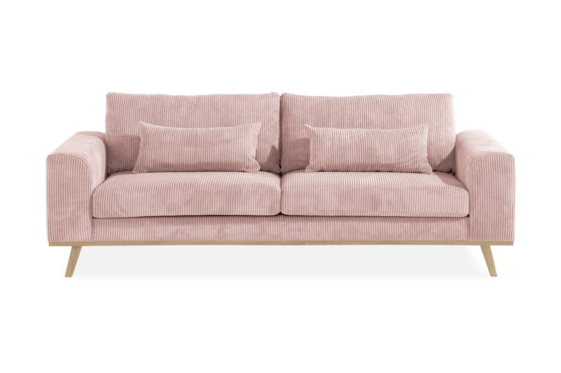 Copenhagen 3-sits Manchestersoffa - Rosa - Möbler - Vardagsrum - Soffor - 3-sits soffor