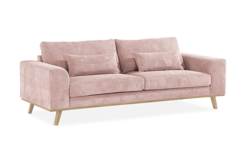 Copenhagen 3-sits Manchestersoffa - Rosa - Möbler - Vardagsrum - Soffor - 3-sits soffor