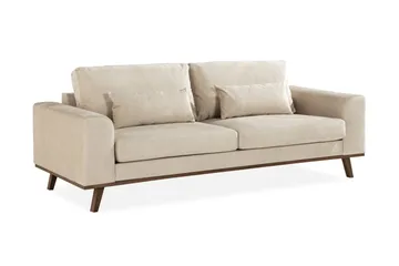 Copenhagen 3-sits Sammetssoffa - Beige - Möbler - Vardagsrum - Soffor - 3-sits soffor