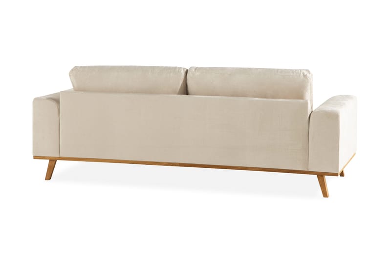Copenhagen 3-sits Sammetssoffa - Beige - Möbler - Vardagsrum - Soffor - 3-sits soffor