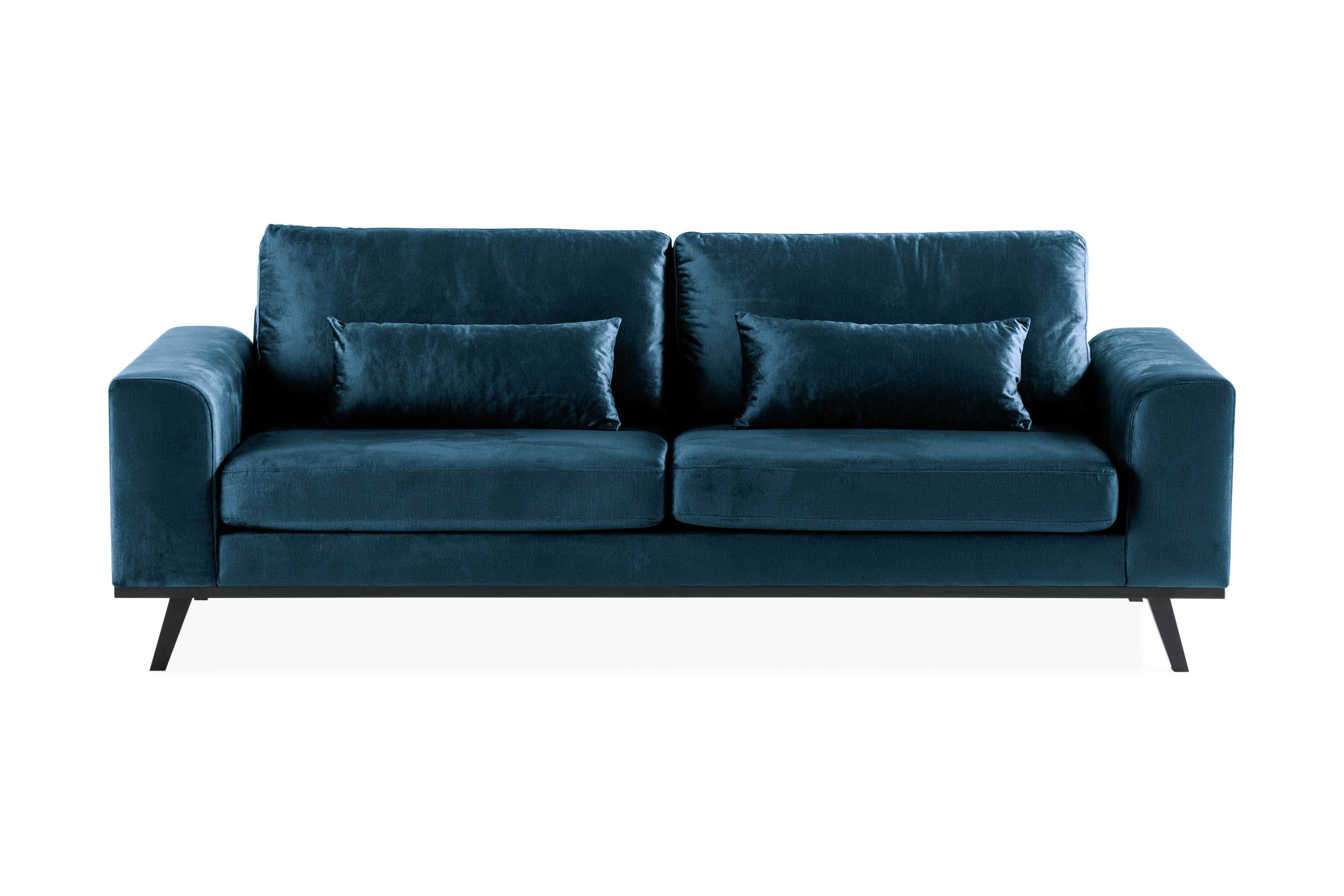 copenhagen 3-sits sammetssoffa - blå