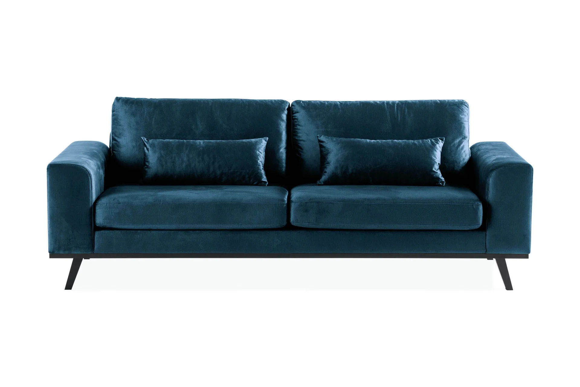 copenhagen 3-sits sammetssoffa - blå