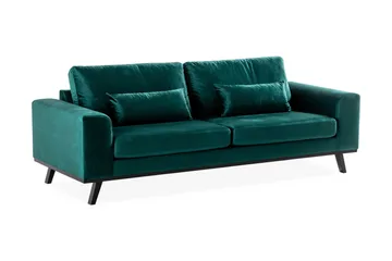 Copenhagen 3-sits Sammetssoffa - Grön - Möbler - Vardagsrum - Soffor - 3-sits soffor