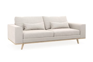 Copenhagen 3-sits Sammetssoffa - Krämvit - Möbler - Vardagsrum - Soffor - 3-sits soffor