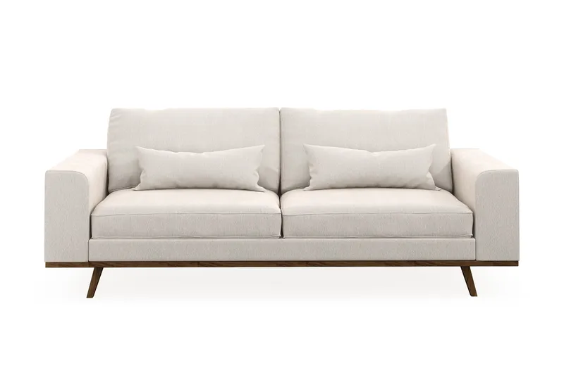 Copenhagen 3-sits Sammetssoffa - Krämvit - Möbler - Vardagsrum - Soffor - 3-sits soffor