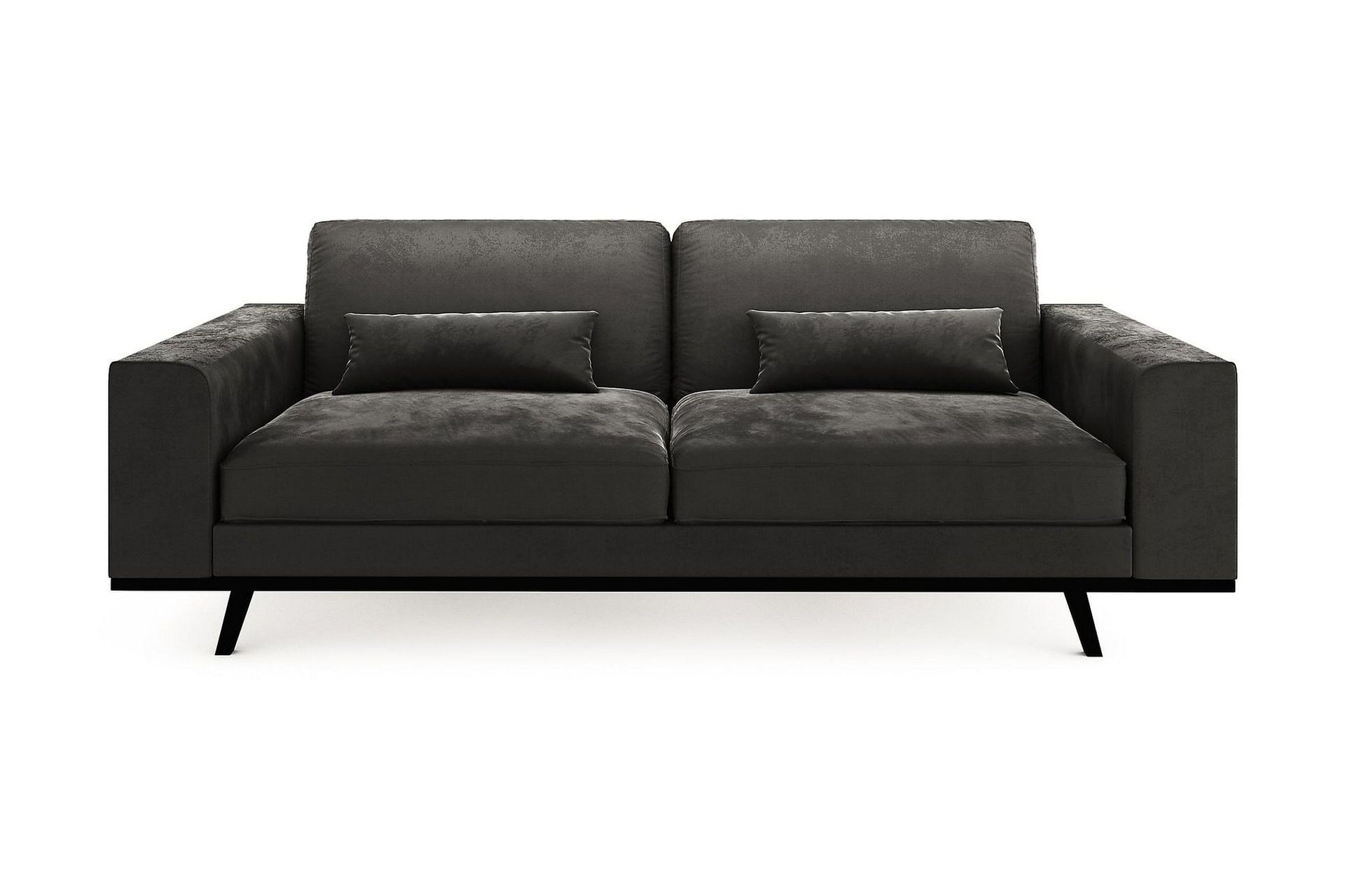 copenhagen 3-sits sammetssoffa - mörkgrå