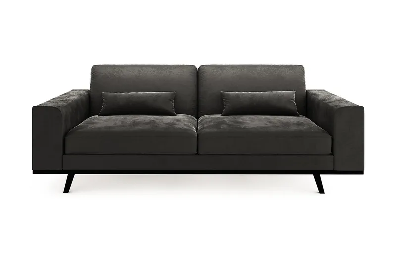 Copenhagen 3-sits Sammetssoffa, Mörkgrå
