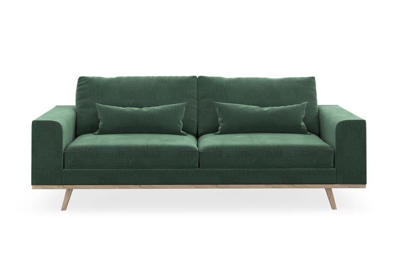 Copenhagen 3-sits Sammetssoffa - Mörkgrön - Möbler - Vardagsrum - Soffor - 3-sits soffor