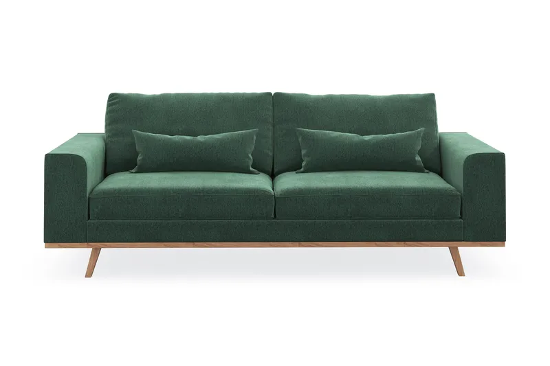Copenhagen 3-sits Sammetssoffa - Mörkgrön - Möbler - Vardagsrum - Soffor - 3-sits soffor