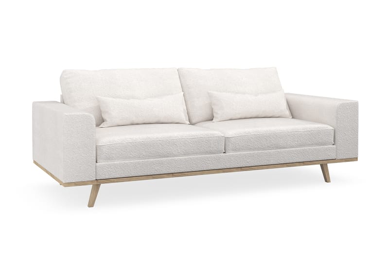 Copenhagen 3-sits Soffa i Bouclé - Vit - Möbler - Vardagsrum - Soffor - 3-sits soffor