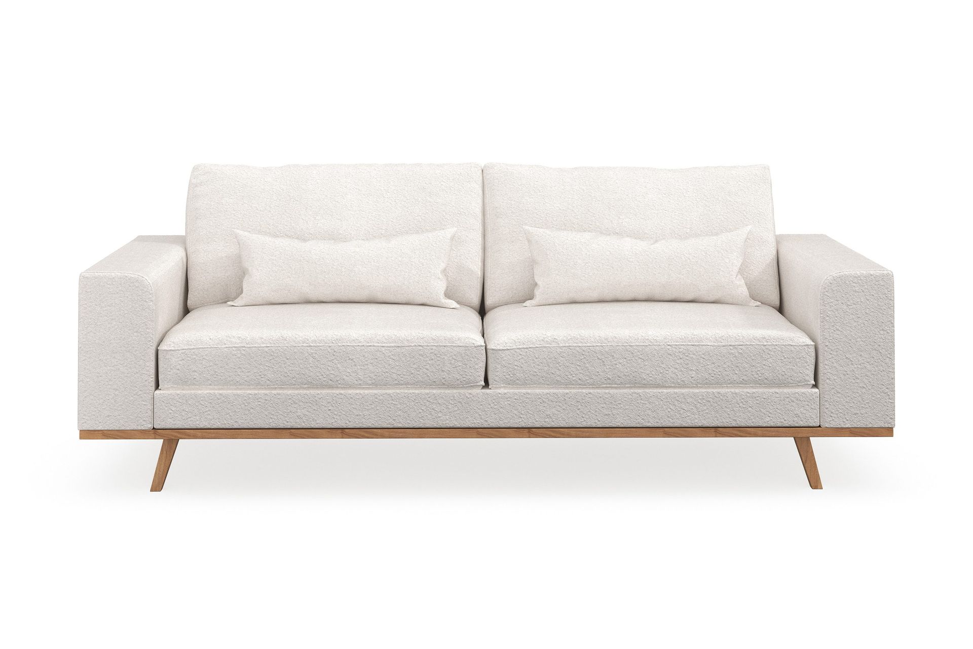 Copenhagen 3-sits Soffa i Boucl&eacute; - Vit