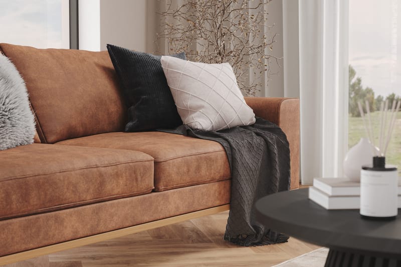 Copenhagen 3-sits Soffa i Konstläder - Brun - Möbler - Vardagsrum - Soffor - 3-sits soffor
