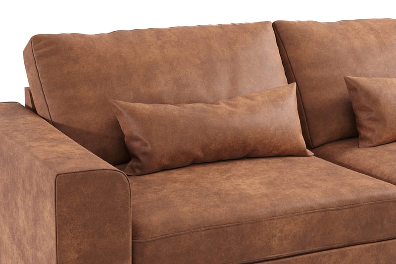 Copenhagen 3-sits Soffa i Konstläder - Brun - Möbler - Vardagsrum - Soffor - 3-sits soffor