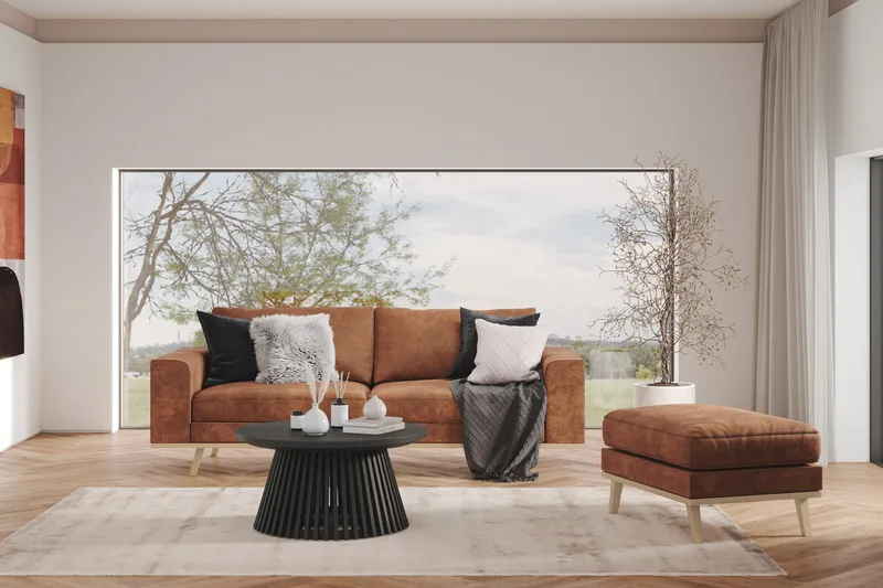 Copenhagen 3-sits Soffa i Konstläder - Brun - Möbler - Vardagsrum - Soffor - 3-sits soffor