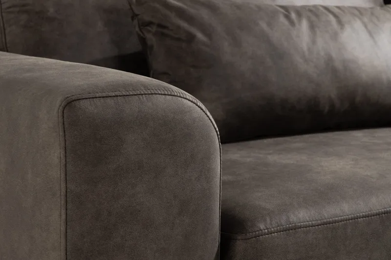 Copenhagen 3-sits Soffa i Konstläder - Mörkgrå - Möbler - Vardagsrum - Soffor - 3-sits soffor