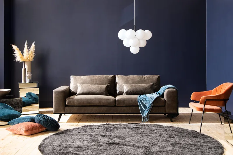 Copenhagen 3-sits Soffa i Konstläder - Mörkgrå - Möbler - Vardagsrum - Soffor - 3-sits soffor