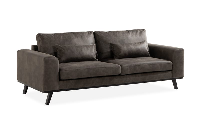 Copenhagen 3-sits Soffa i Konstläder - Mörkgrå - Möbler - Vardagsrum - Soffor - 3-sits soffor