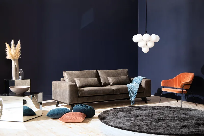 Copenhagen 3-sits Soffa i Konstläder - Mörkgrå - Möbler - Vardagsrum - Soffor - 3-sits soffor