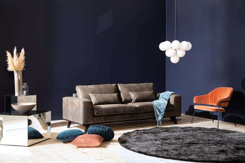 Copenhagen 3-sits Soffa i Konstläder - Mörkgrå - Möbler - Vardagsrum - Soffor - 3-sits soffor
