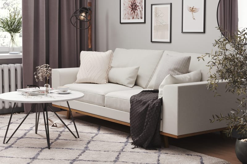 Copenhagen 3-sits Tygsoffa - Ljusgrå - Möbler - Vardagsrum - Soffor - 3-sits soffor