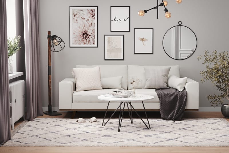 Copenhagen 3-sits Tygsoffa - Ljusgrå - Möbler - Vardagsrum - Soffor - 3-sits soffor