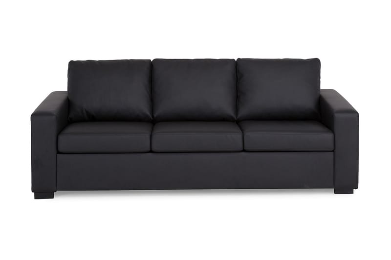 Crazy 3-sits Soffa i Konstläder - Svart - Möbler - Vardagsrum - Soffor - 3-sits soffor