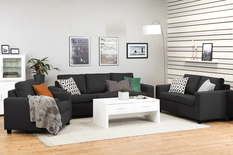 Crazy 3-sits Tygsoffa - Antracit - Möbler - Vardagsrum - Soffor - 3-sits soffor
