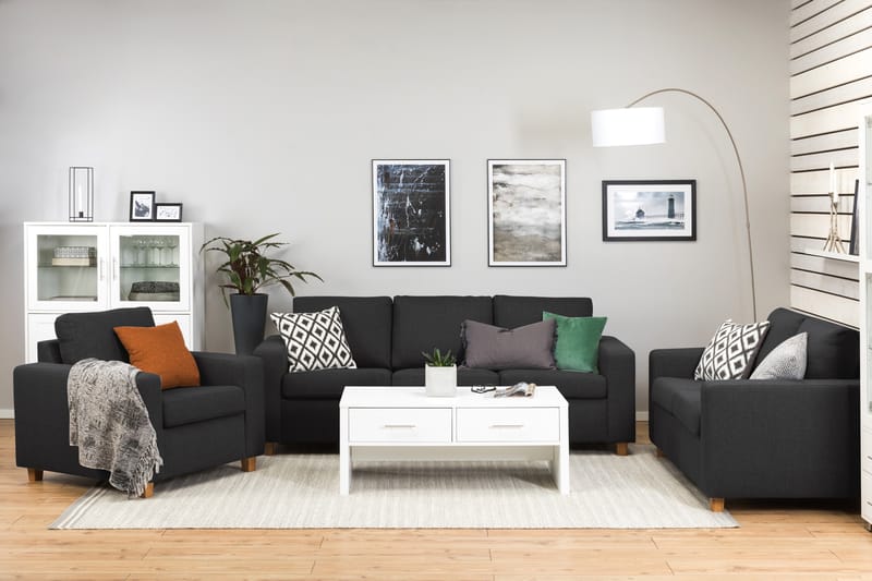 Crazy 3-sits Tygsoffa - Antracit - Möbler - Vardagsrum - Soffor - 3-sits soffor