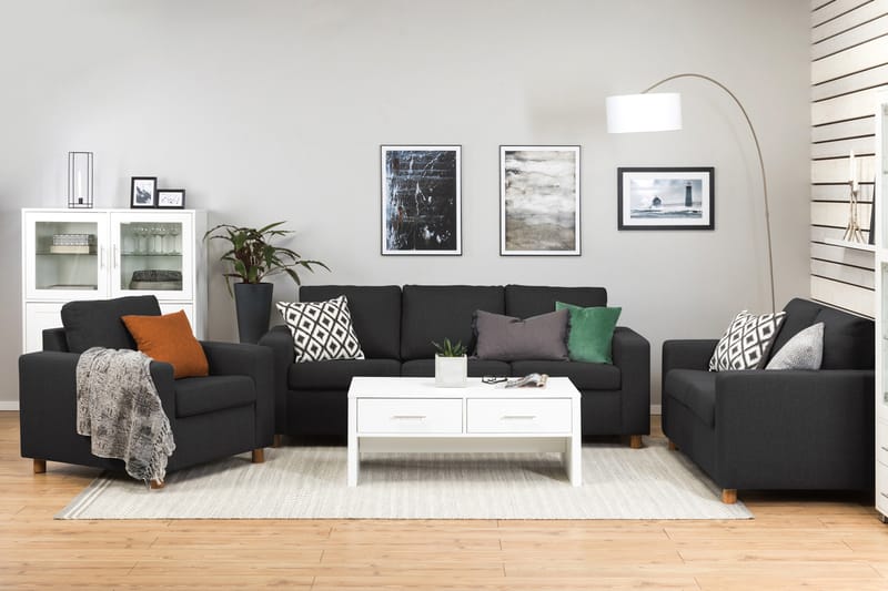 Crazy 3-sits Tygsoffa - Antracit - Möbler - Vardagsrum - Soffor - 3-sits soffor