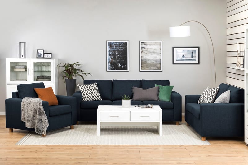 Crazy 3-sits Tygsoffa - Blå - Möbler - Vardagsrum - Soffor - 3-sits soffor