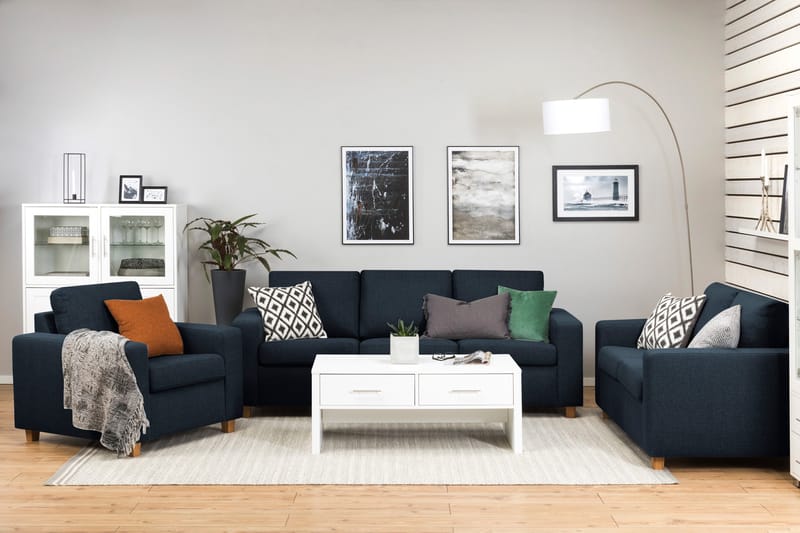 Crazy 3-sits Tygsoffa - Blå - Möbler - Vardagsrum - Soffor - 3-sits soffor