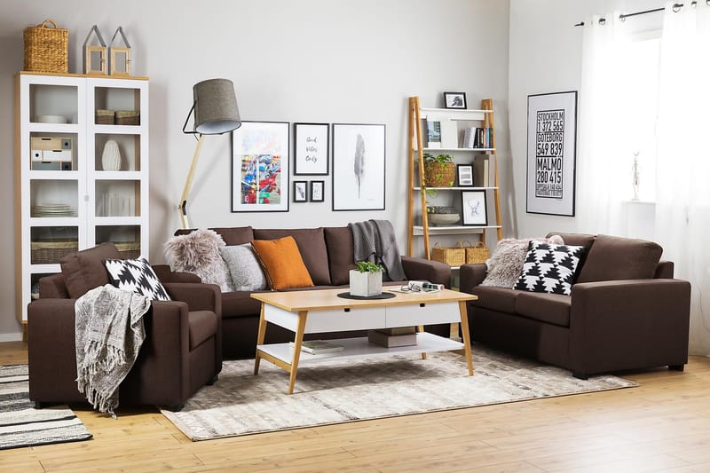 Crazy 3-sits Tygsoffa - Brun - Möbler - Vardagsrum - Soffor - 3-sits soffor