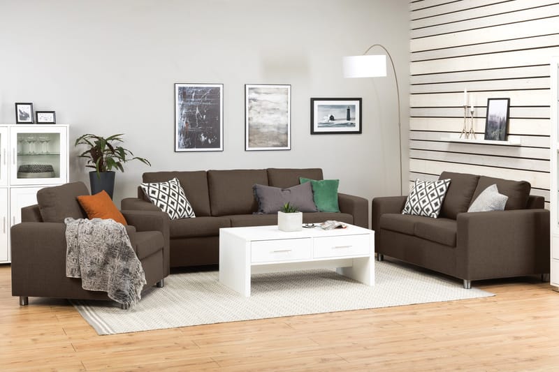Crazy 3-sits Tygsoffa - Brun - Möbler - Vardagsrum - Soffor - 3-sits soffor