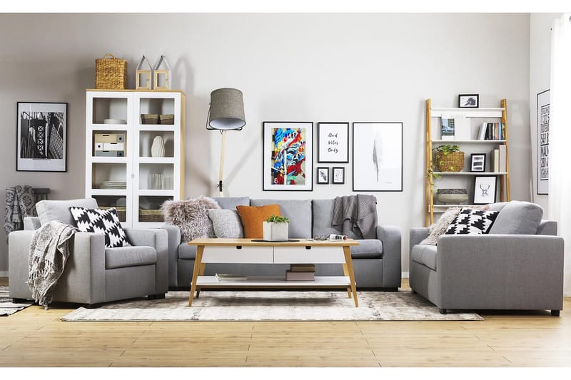 Crazy 3-sits Tygsoffa - Grå - Möbler - Vardagsrum - Soffor - 3-sits soffor