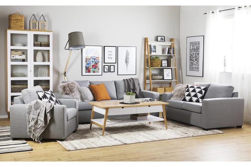 Crazy 3-sits Tygsoffa - Grå - Möbler - Vardagsrum - Soffor - 3-sits soffor