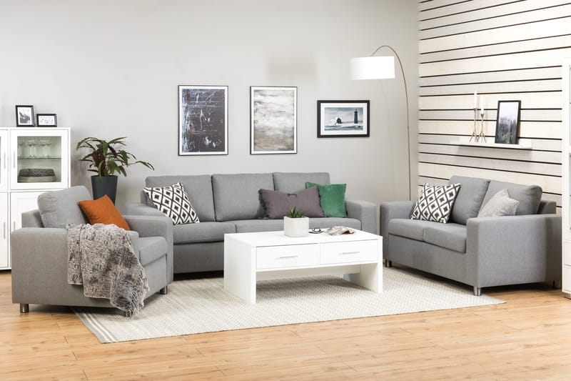Crazy 3-sits Tygsoffa - Grå - Möbler - Vardagsrum - Soffor - 3-sits soffor