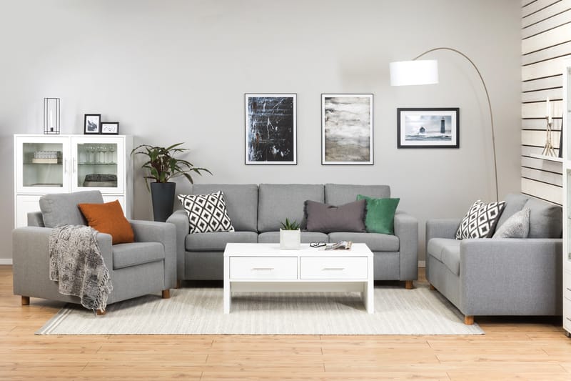 Crazy 3-sits Tygsoffa - Grå - Möbler - Vardagsrum - Soffor - 3-sits soffor