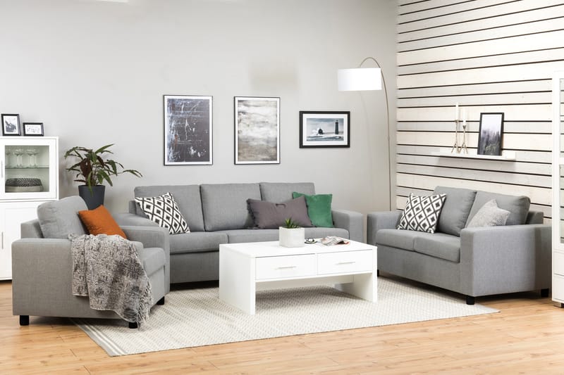 Crazy 3-sits Tygsoffa - Grå - Möbler - Vardagsrum - Soffor - 3-sits soffor