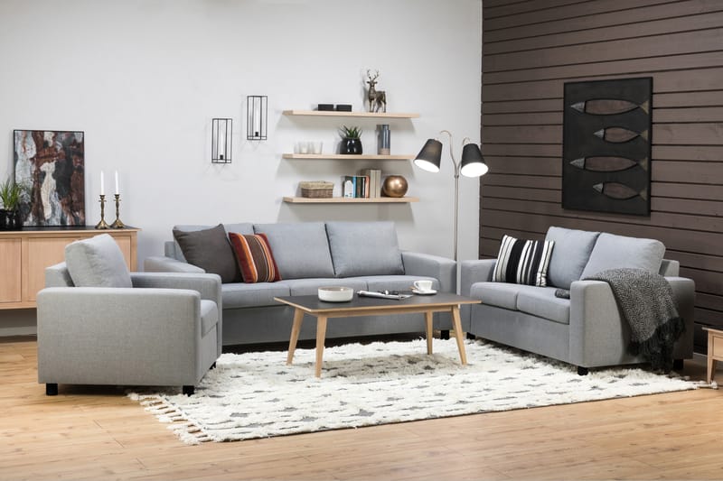 Crazy 3-sits Tygsoffa - Grå - Möbler - Vardagsrum - Soffor - 3-sits soffor