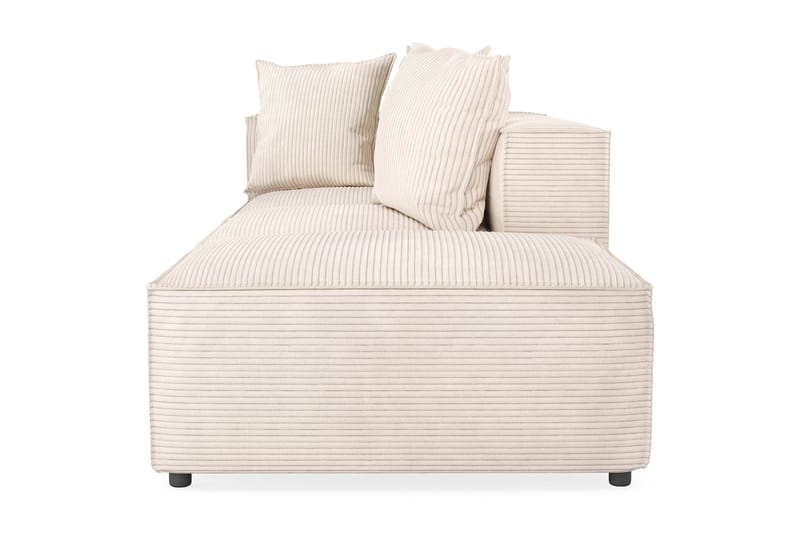 Cubo 3-sits Djup Modulsoffa + Fotpall i Manchester - Beige - Möbler - Vardagsrum - Soffor - 3-sits soffor