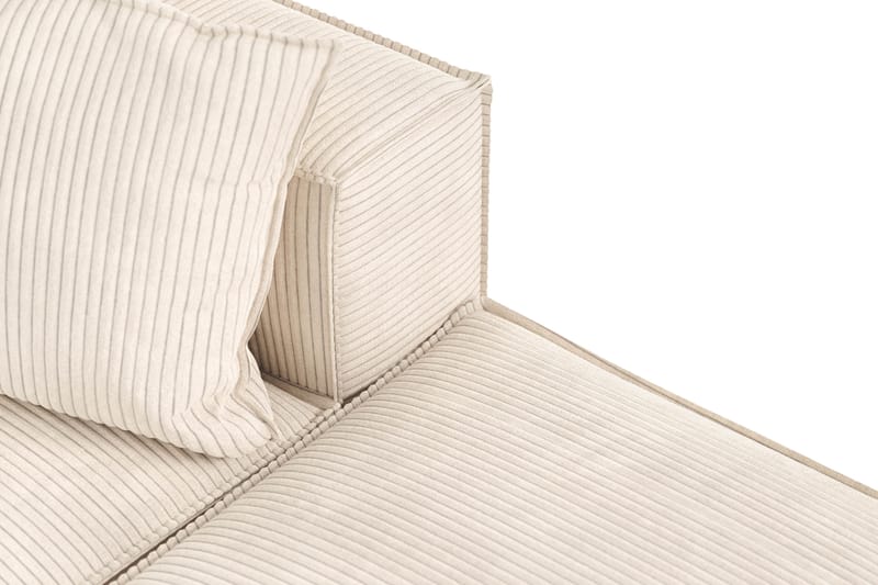 Cubo 3-sits Djup Modulsoffa + Fotpall i Manchester - Beige - Möbler - Vardagsrum - Soffor - 3-sits soffor