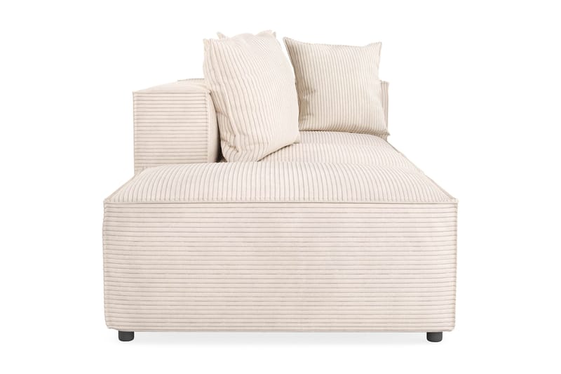 Cubo 3-sits Djup Modulsoffa + Fotpall i Manchester - Beige - Möbler - Vardagsrum - Soffor - 3-sits soffor