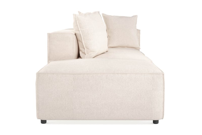 Cubo 3-sits Djup Modulsoffa + Fotpall i Tyg - Beige - Möbler - Vardagsrum - Soffor - 3-sits soffor