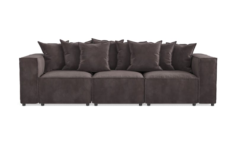 Cubo 4-sits Djup Modulsoffa i Sammet - Mörkgrå - Möbler - Vardagsrum - Soffor - 3-sits soffor