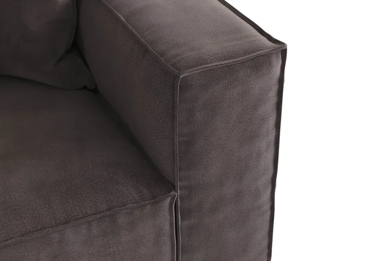 Cubo 4-sits Djup Modulsoffa i Sammet - Mörkgrå - Möbler - Vardagsrum - Soffor - 3-sits soffor