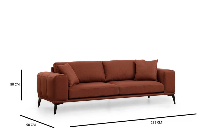 Daler Soffa 3-sits - Röd - Möbler - Vardagsrum - Soffor - 3-sits soffor