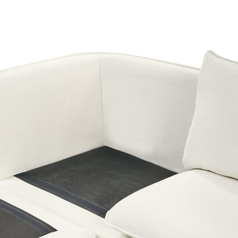 3-sits soffa Dalvik - Vit, brun - Möbler - Vardagsrum - Soffor - Hörnsoffor