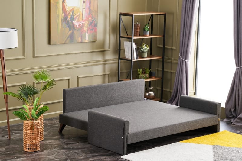 DENMARK 3-sits Soffa Antracit/Brun - Möbler - Vardagsrum - Soffor - 3-sits soffor