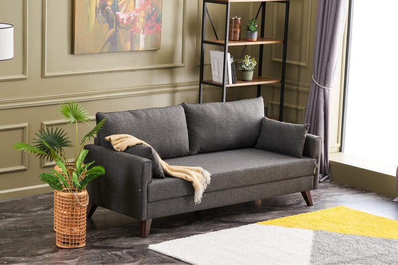 DENMARK 3-sits Soffa Antracit/Brun - Möbler - Vardagsrum - Soffor - 3-sits soffor